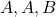  { A, A, B } 
