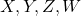  {X, Y, Z, W} 